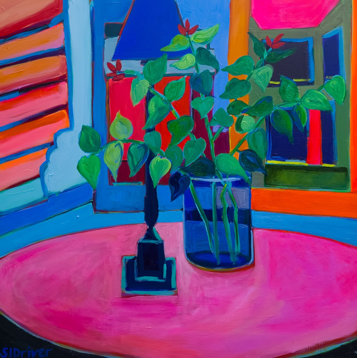 Pink Table & Shutters