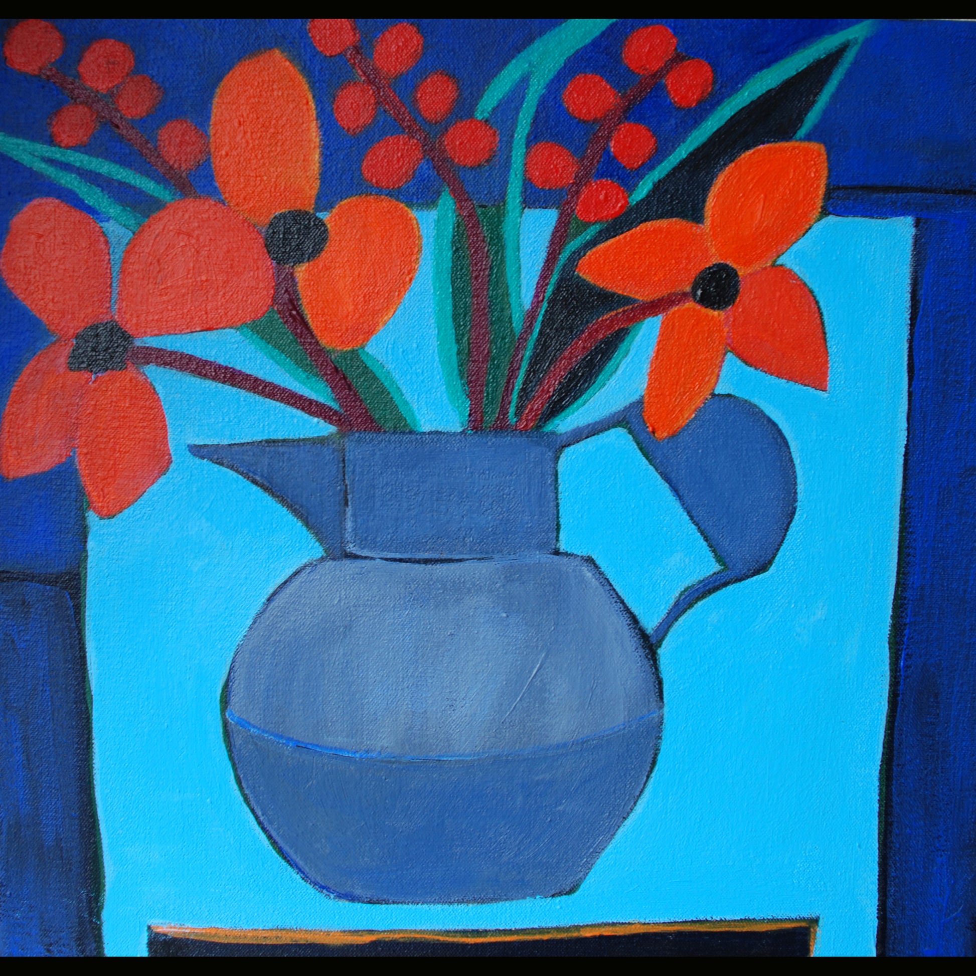 Coffee Pot and Blue Table, 2022