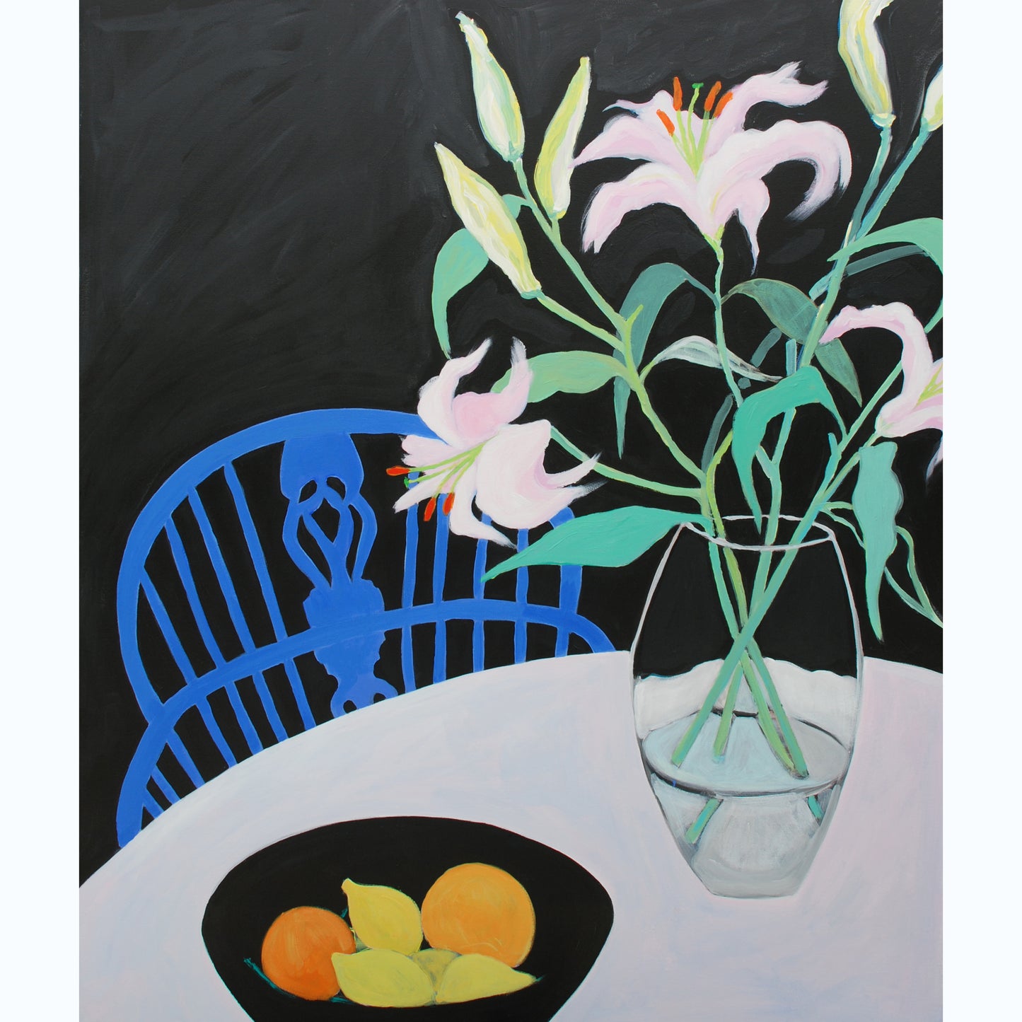 Blue Chair and Tulip Table, 2022